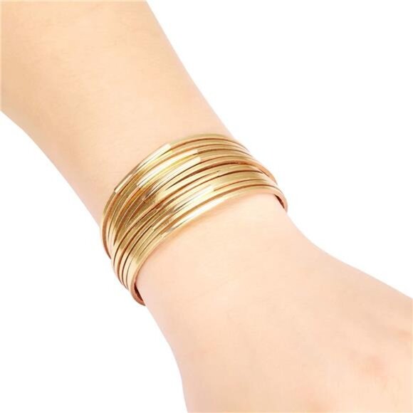 Leather Wrap Bracelets for Women, Boho Leopard Multi-Layer Crystal Beads Cuff - Picture 2 of 6